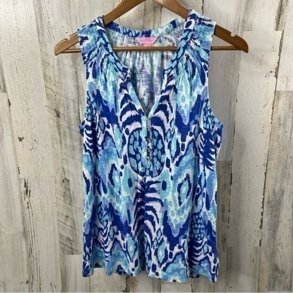 Lilly Pulitzer Sleeveless Shirt‎ Size Medium - Picture 1 of 12